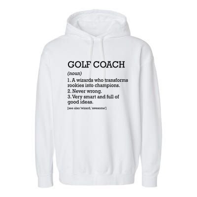 Golf Coach Job Definition Personalized Funny Golf Coach Gift Garment-Dyed Fleece Hoodie