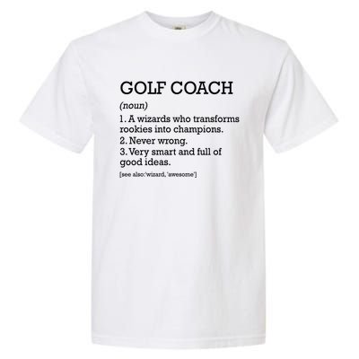 Golf Coach Job Definition Personalized Funny Golf Coach Gift Garment-Dyed Heavyweight T-Shirt