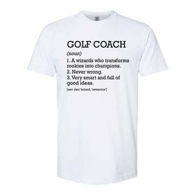 Golf Coach Job Definition Personalized Funny Golf Coach Gift Softstyle CVC T-Shirt