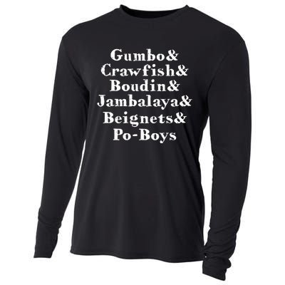 Gumbo Crawfish Jambalaya Louisiana Delicacy Cooling Performance Long Sleeve Crew