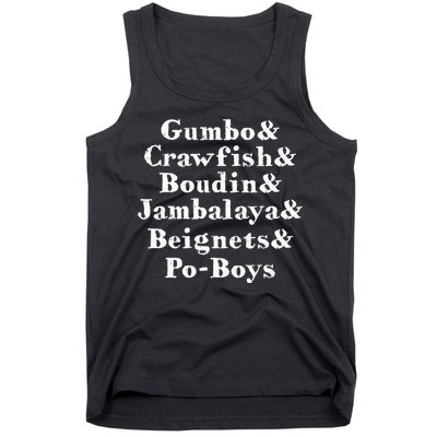 Gumbo Crawfish Jambalaya Louisiana Delicacy Tank Top