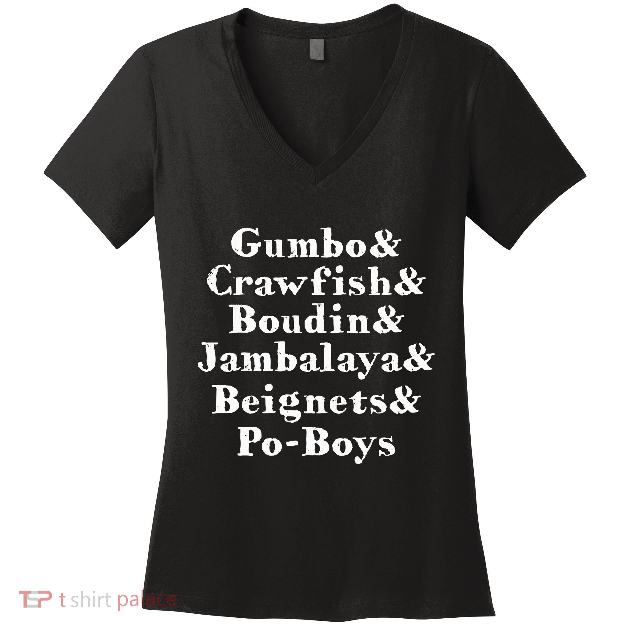Gumbo Crawfish Jambalaya Louisiana Delicacy Women's V-Neck T-Shirt