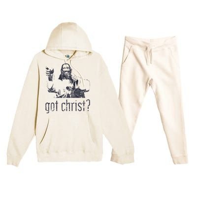 Got Christ Jesus Graphic Christian Funny Premium Hooded Sweatsuit Set