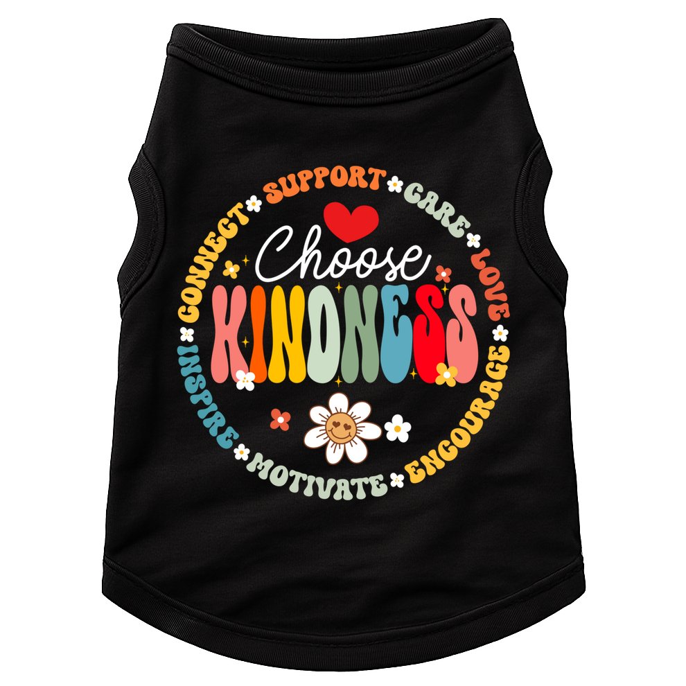 Groovy Choose Kindness Daisy Be Kind Inspirational Gift Doggie Tank