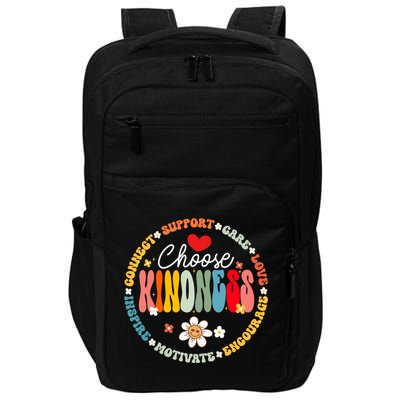 Groovy Choose Kindness Daisy Be Kind Inspirational Gift Impact Tech Backpack