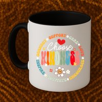 Groovy Choose Kindness Daisy Be Kind Inspirational Gift Mug