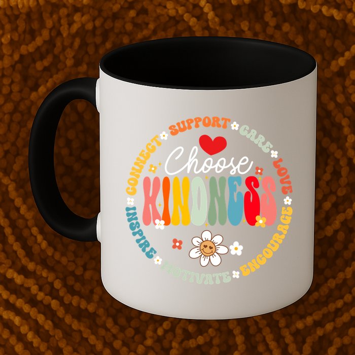Groovy Choose Kindness Daisy Be Kind Inspirational Gift Mug