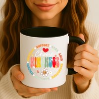 Groovy Choose Kindness Daisy Be Kind Inspirational Gift Mug