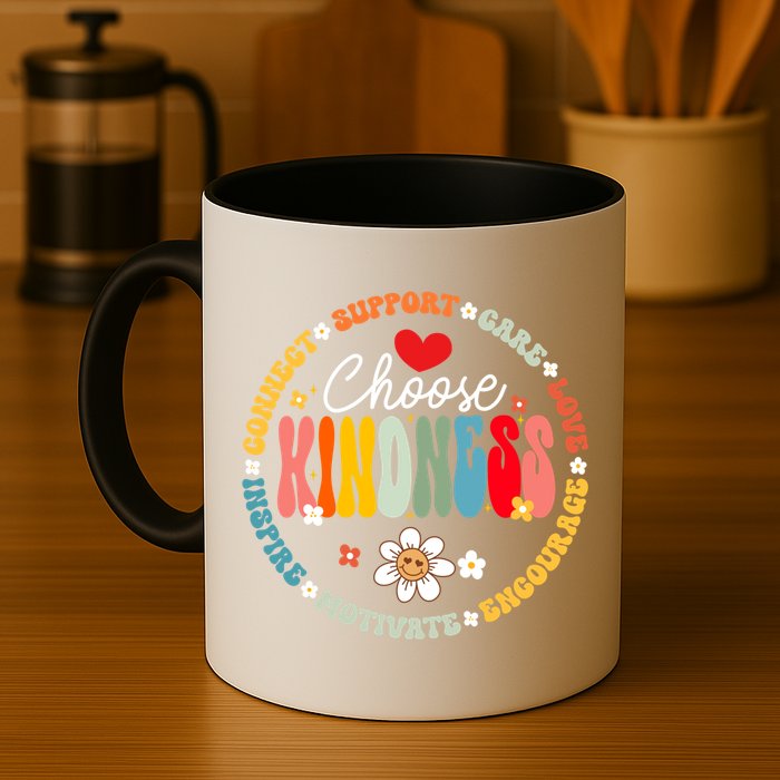 Groovy Choose Kindness Daisy Be Kind Inspirational Gift Mug