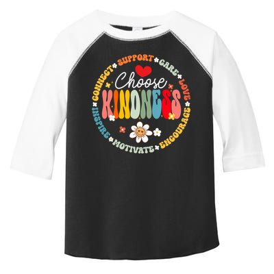 Groovy Choose Kindness Daisy Be Kind Inspirational Gift Toddler Fine Jersey T-Shirt