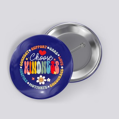 Groovy Choose Kindness Daisy Be Kind Inspirational Gift Button