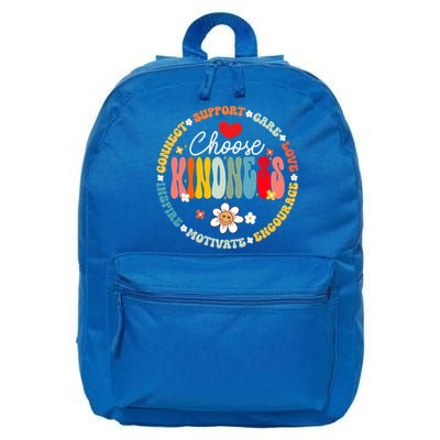 Groovy Choose Kindness Daisy Be Kind Inspirational Gift 16 in Basic Backpack