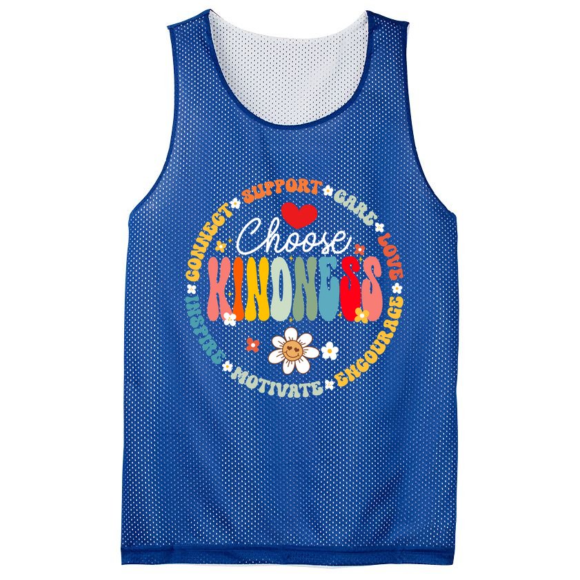 Groovy Choose Kindness Daisy Be Kind Inspirational Gift Mesh Reversible Basketball Jersey Tank