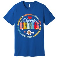 Groovy Choose Kindness Daisy Be Kind Inspirational Gift Premium T-Shirt