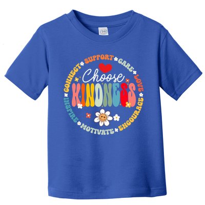 Groovy Choose Kindness Daisy Be Kind Inspirational Gift Toddler T-Shirt