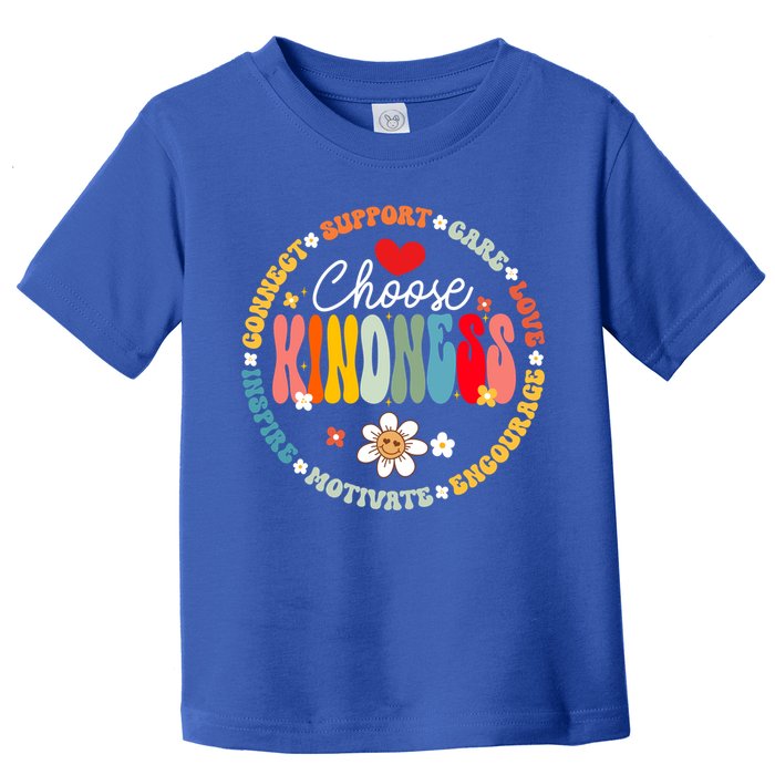 Groovy Choose Kindness Daisy Be Kind Inspirational Gift Toddler T-Shirt