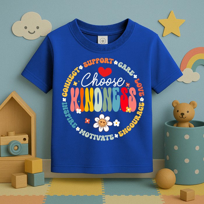 Groovy Choose Kindness Daisy Be Kind Inspirational Gift Toddler T-Shirt