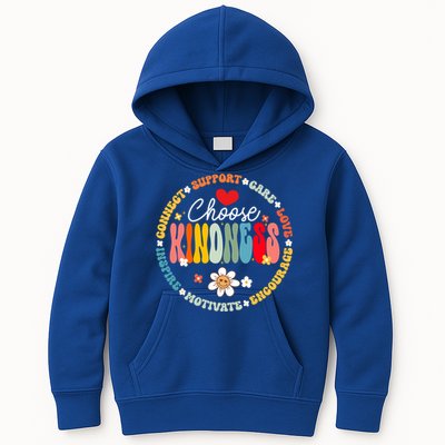 Groovy Choose Kindness Daisy Be Kind Inspirational Gift Kids Hoodie