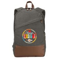Groovy Choose Kindness Daisy Be Kind Inspirational Gift Cotton Canvas Backpack