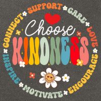 Groovy Choose Kindness Daisy Be Kind Inspirational Gift Cotton Canvas Backpack
