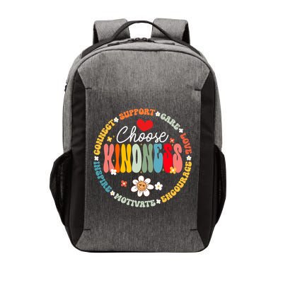 Groovy Choose Kindness Daisy Be Kind Inspirational Gift Vector Backpack