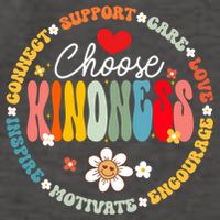 Groovy Choose Kindness Daisy Be Kind Inspirational Gift Vector Backpack