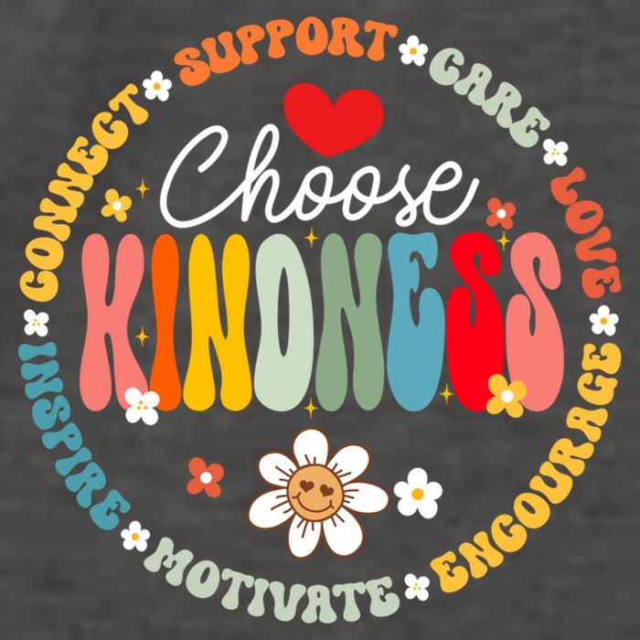 Groovy Choose Kindness Daisy Be Kind Inspirational Gift Vector Backpack
