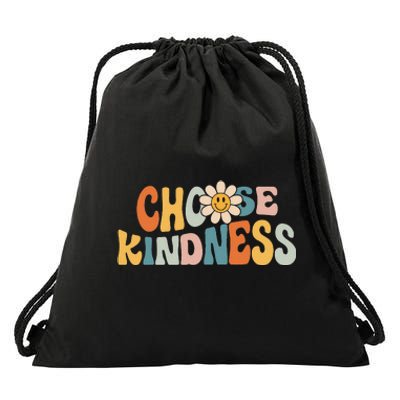 Groovy Choose Kindness Be Kind Inspirational Teacher Drawstring Bag