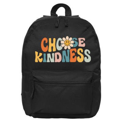 Groovy Choose Kindness Be Kind Inspirational Teacher 16 in Basic Backpack