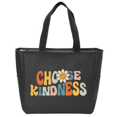 Groovy Choose Kindness Be Kind Inspirational Teacher Zip Tote Bag