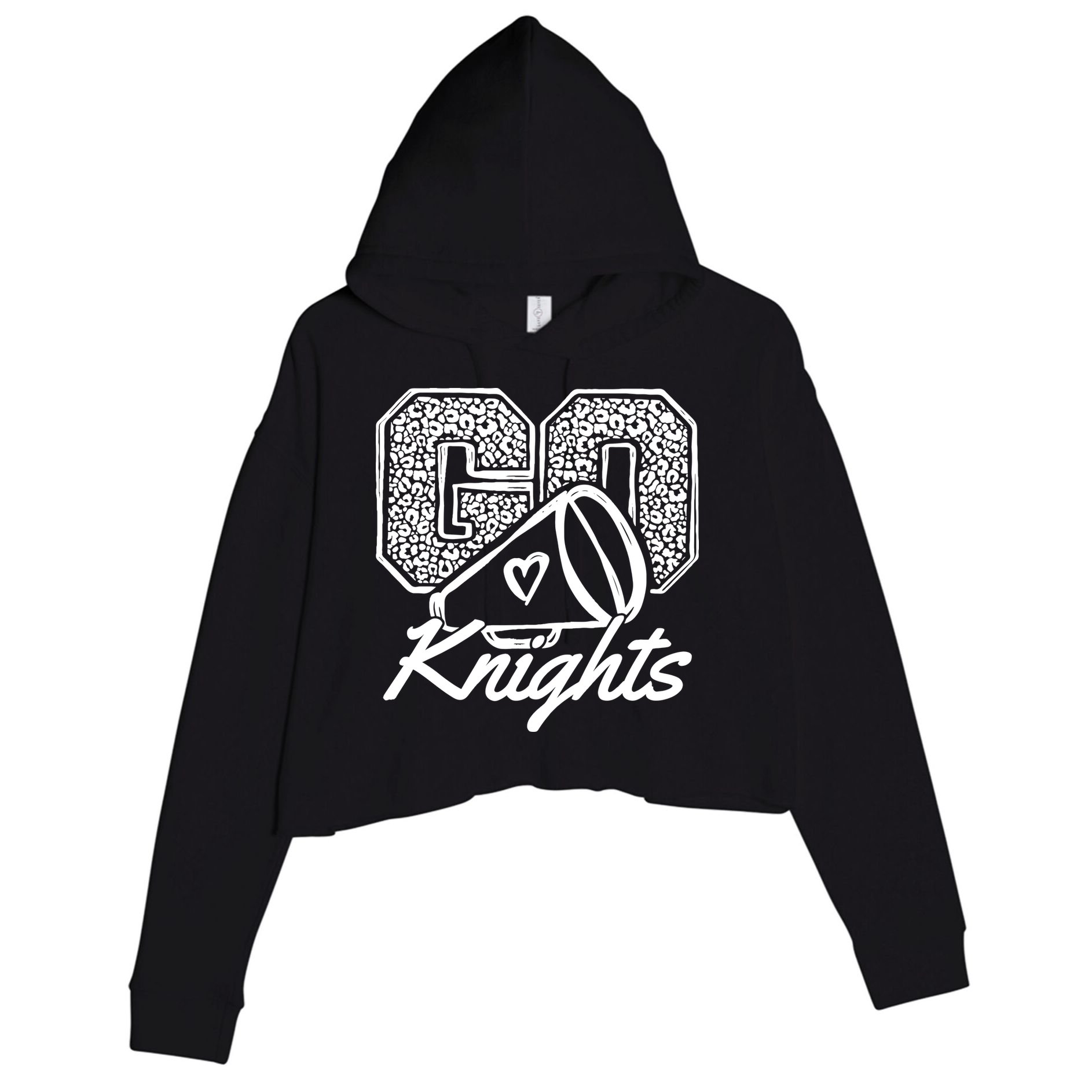 Go Cheer Knights Sports Name Gifts Boy Girl Crop Fleece Hoodie