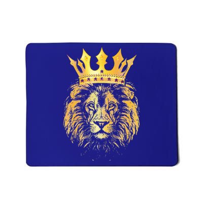 Gold Crown King Lion For Father Birthday Mousepad