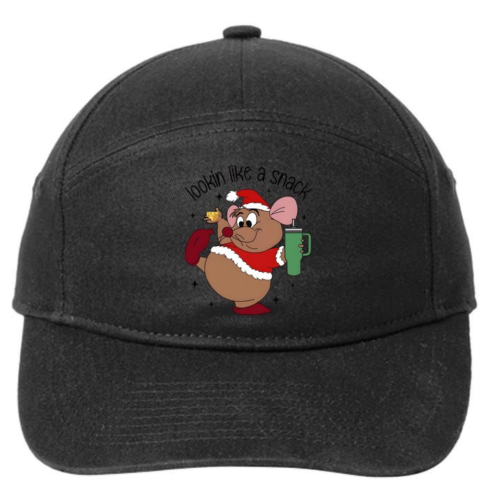 Gus Christmas Looking Like A Snack Cute Mouse 7-Panel Snapback Hat