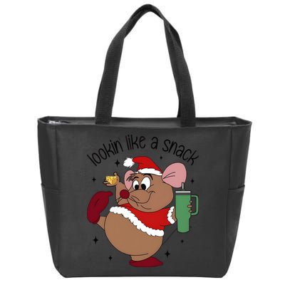 Gus Christmas Looking Like A Snack Cute Mouse Zip Tote Bag