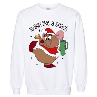 Gus Christmas Looking Like A Snack Cute Mouse Garment-Dyed Sweatshirt