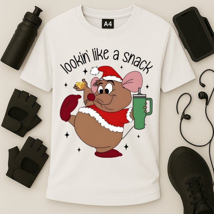 Gus Christmas Looking Like A Snack Cute Mouse Cooling Performance Crew T-Shirt