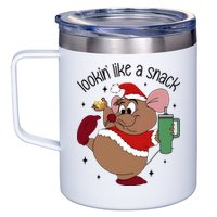 Gus Christmas Looking Like A Snack Cute Mouse 12oz Stainless Steel Coffee Mug