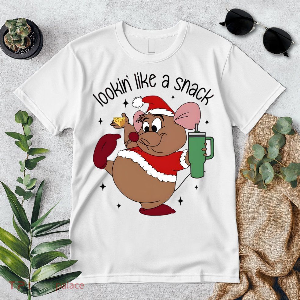 Gus Christmas Looking Like A Snack Cute Mouse Premium T-Shirt