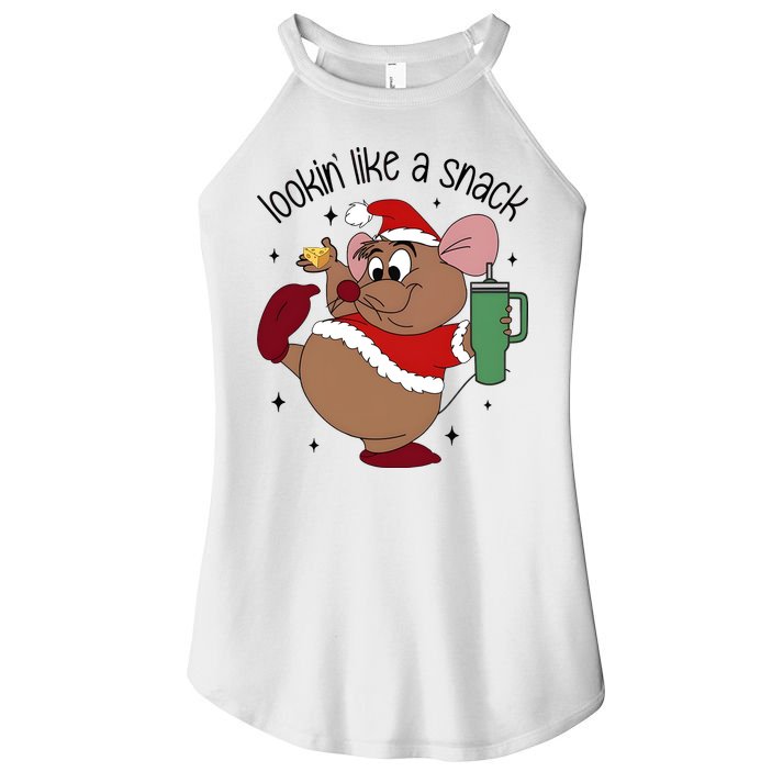 Gus Christmas Looking Like A Snack Cute Mouse Women's Perfect Tri Rocker Tank