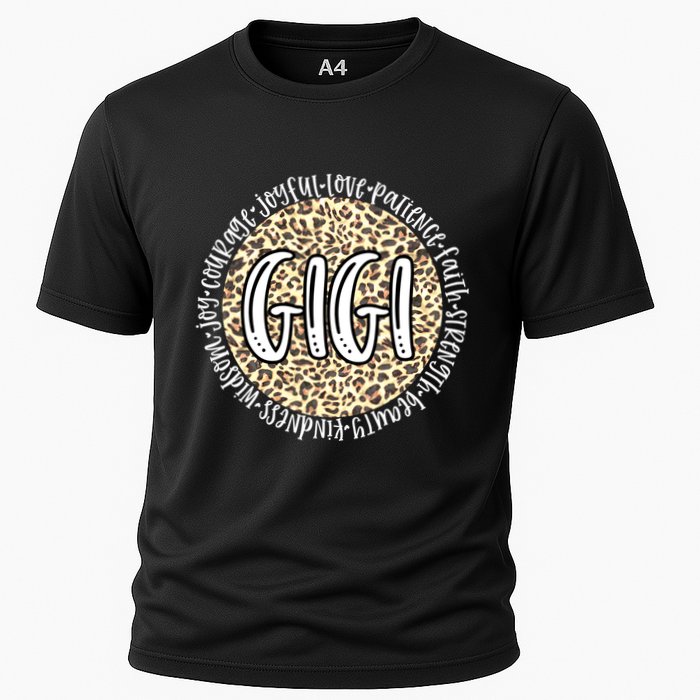 Gigi Cheetah Leopard Print Circle Love Patience Black Gift Cooling Performance Crew T-Shirt