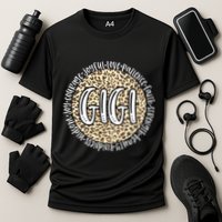 Gigi Cheetah Leopard Print Circle Love Patience Black Gift Cooling Performance Crew T-Shirt