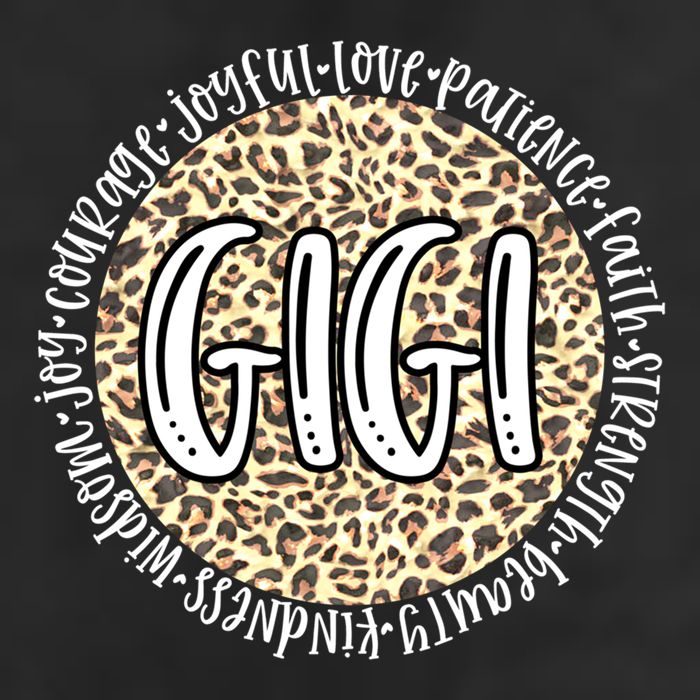Gigi Cheetah Leopard Print Circle Love Patience Black Gift 11oz C Handle Ceramic Mug