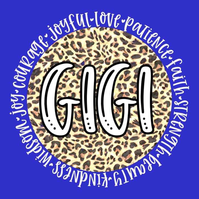 Gigi Cheetah Leopard Print Circle Love Patience Black Gift Zip Tote Bag
