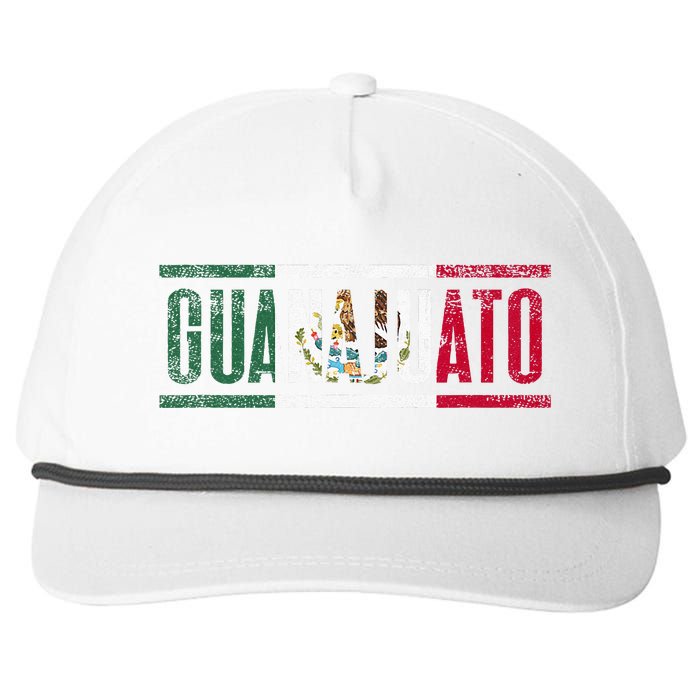 Guanajuato Con La Bandera De México Snapback Five-Panel Rope Hat