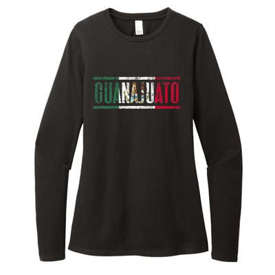 Guanajuato Con La Bandera De México Womens CVC Long Sleeve Shirt