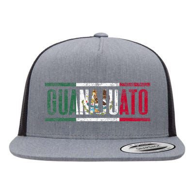 Guanajuato Con La Bandera De México Flat Bill Trucker Hat