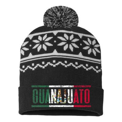 Guanajuato Con La Bandera De México USA-Made Snowflake Beanie