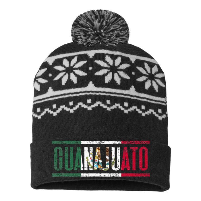 Guanajuato Con La Bandera De México USA-Made Snowflake Beanie