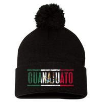 Guanajuato Con La Bandera De México Pom Pom 12in Knit Beanie