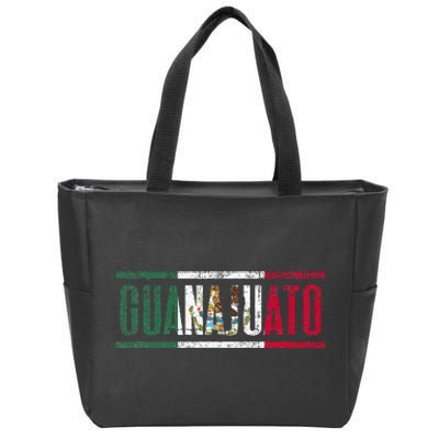 Guanajuato Con La Bandera De México Zip Tote Bag